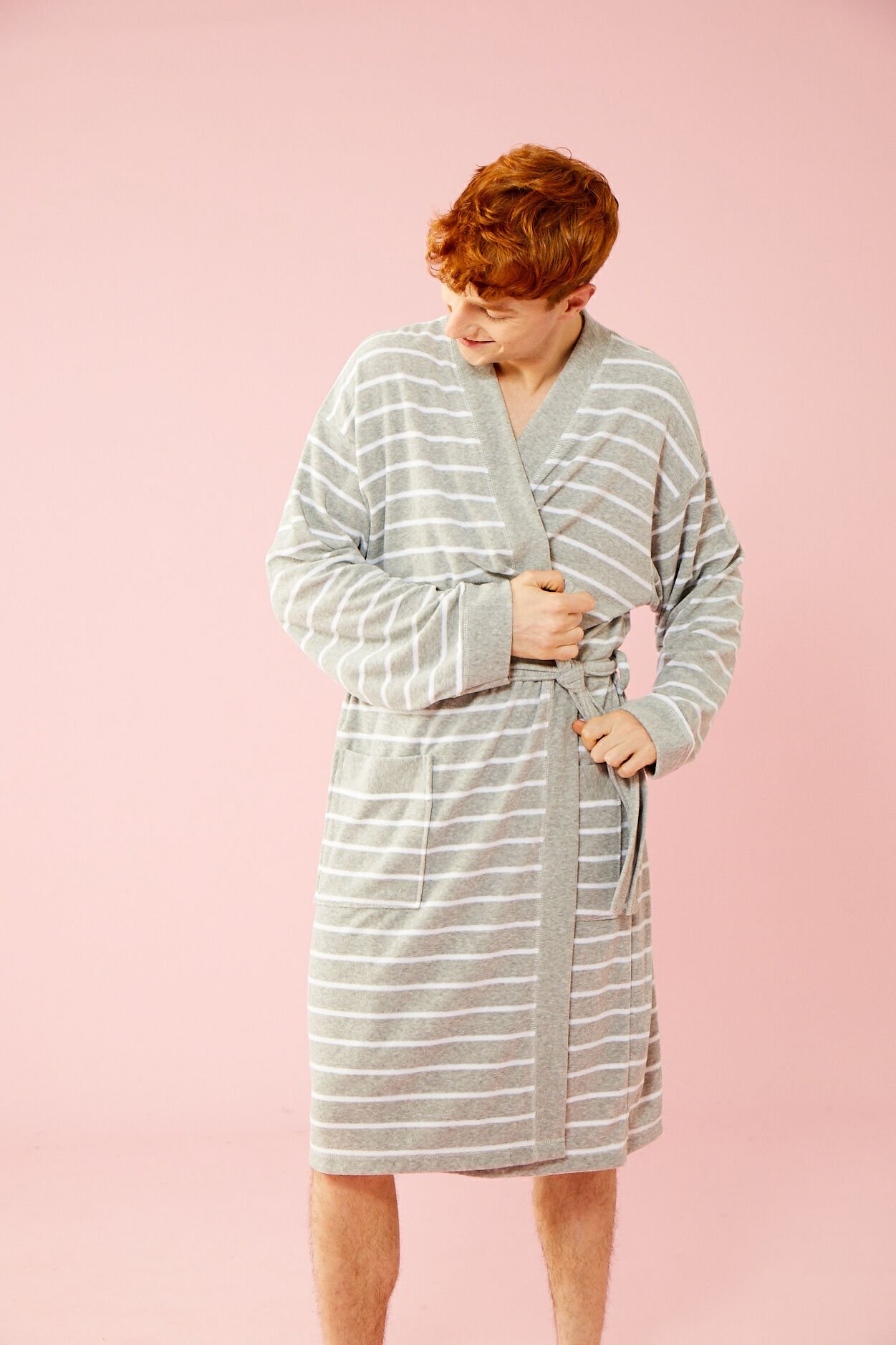 Çizgili Erkek Sabahlık